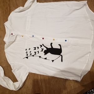 Womens Long Sleeve Button Down Blouse